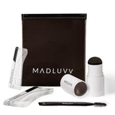 MADLUVV Brow Stamp Kit cap pigment release demonstrates quick, precise brow color.
