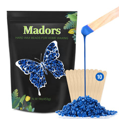 Madors hard wax beads packaging for at-home waxing prep
