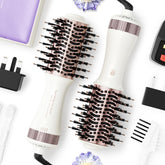 Madremía travel dual voltage hair dryer brush compact size for international carry-on styling