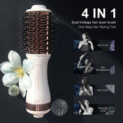 Madremía travel dual voltage hair dryer brush oval cylinder heat distribution enhances even styling