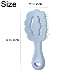 MAEELOU Cloud Shape Brush blue top view highlights compact, portable design for grooming anywhere.
