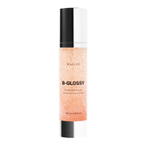 MAELYs B-GLOSSY bottle closeup shows sleek packaging with hydration boost.