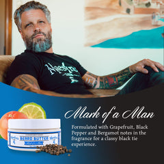 Application of Maestro's Classic Beard Butter for smooth styling.
