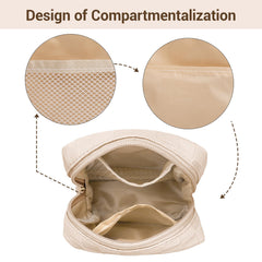 MAGEFY compact makeup bag with zip-top for easy travel.