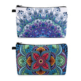 MAGEFY blue makeup bag front view showing compact cosmetics storage