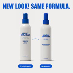 Magic Molecule Hypochlorous Acid Spray mist on face showing gentle cleansing benefits.