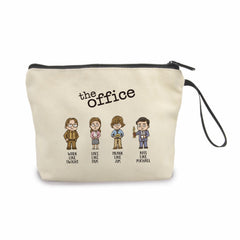 Magicaleast office makeup bag zipper keeps contents secure for travel.
