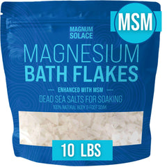 Magnum Solace magnesium flakes with MSM bag for soothing bath soak