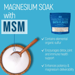 Magnum Solace purity in simplicity label on magnesium flakes