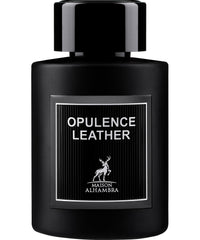 Maison Alhambra amber leather 100ml bottle showcases premium fragrance quality.
