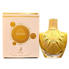 Maison Alhambra Celeste bottle cap close-up highlighting premium packaging.