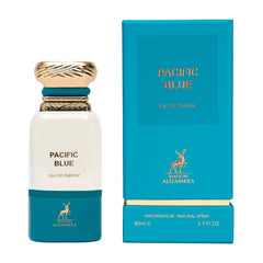 Maison Alhambra Pacific Blue EDP bottle-cap-closeup showing citrus notes