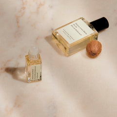Maison Louis Marie No.04 Bois de Balincourt label closeup for brand-backed clean beauty.