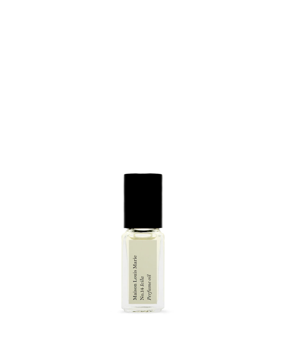 Maison Louis Marie No.14 Icila roll-on bottle showing citrus-floral scent profile for on-the-go use.