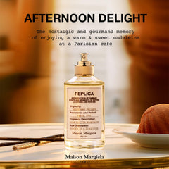 Maison Margiela Replica Afternoon Delight skin-application on elbows and knees for lasting scent.