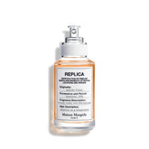 Maison Margiela Replica Autumn Vibes bottle conveys all-day woodland mood.