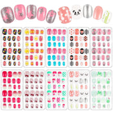 Maitys children nails with colorful bows in 10-box set for easy kid-friendly nail art