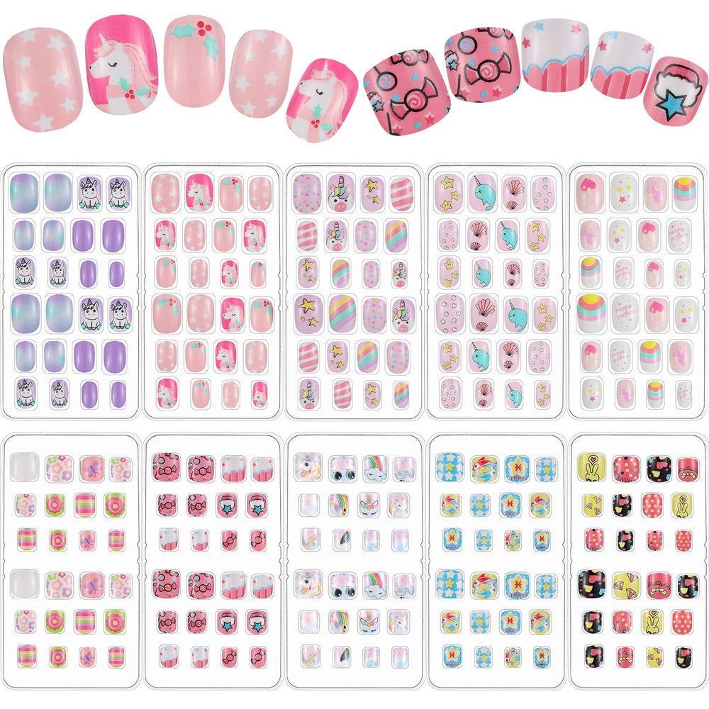 Maitys Rainbow short nails box collection for kids' colorful nail art