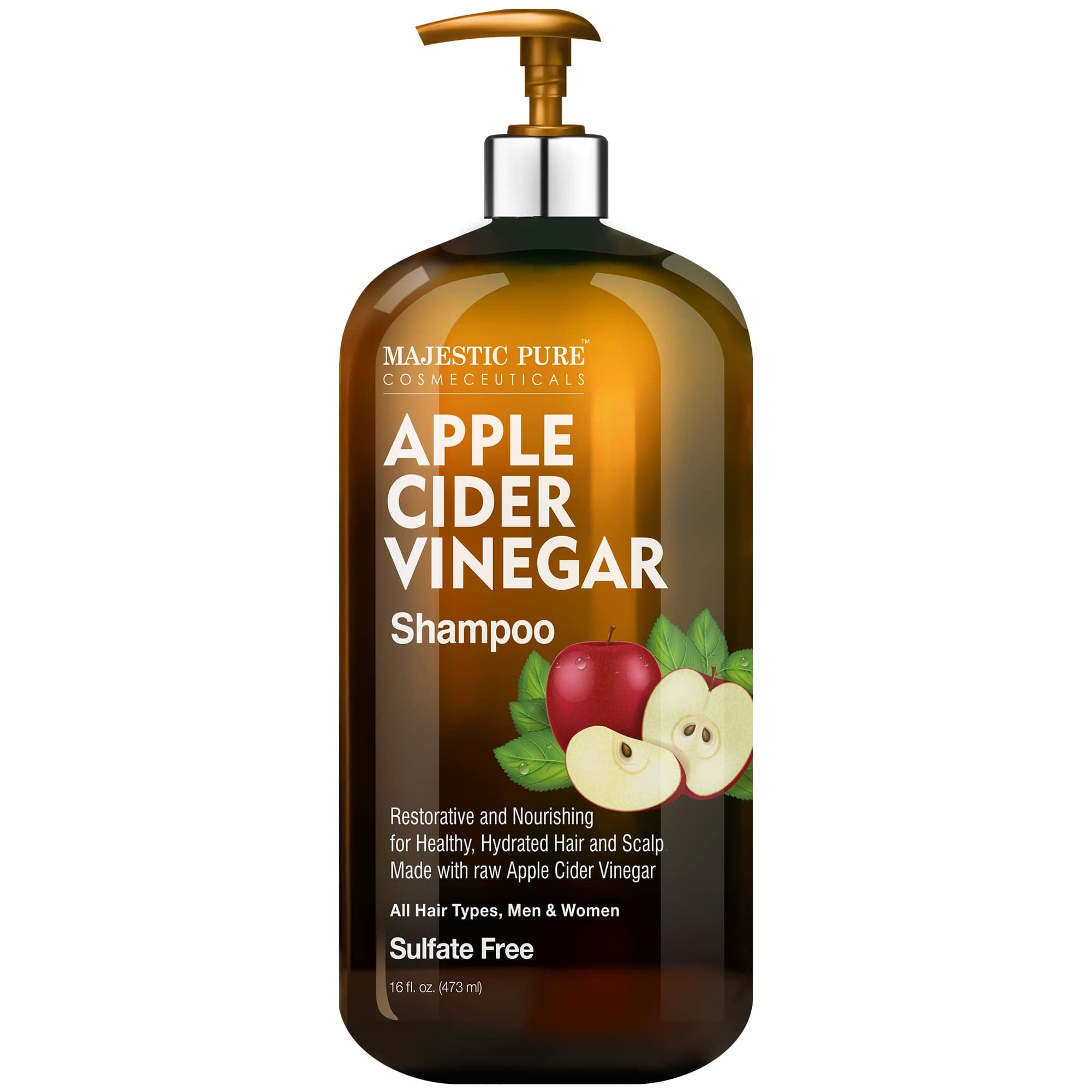 Majestic Pure bottle front packaging showing clean sulfate-free claim and size