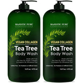 Majestic Pure Tea Tree Body Wash bottle front – refreshing cleanse for dry skin.