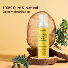 Majestic Pure Vitamin E Oil Body Mist bottle top for easy spray application