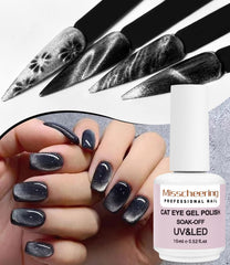 Major Dijit holographic cat-eye gel shows shifting hues for eye-catching nail designs