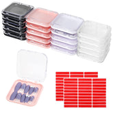 MAKALONE 20pcs nail packaging boxes front view for organized nail art storage