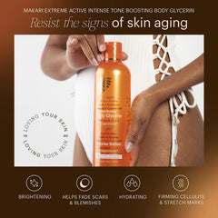 MAKARI Extreme body glycerin dispenser reveals soothing moisture.