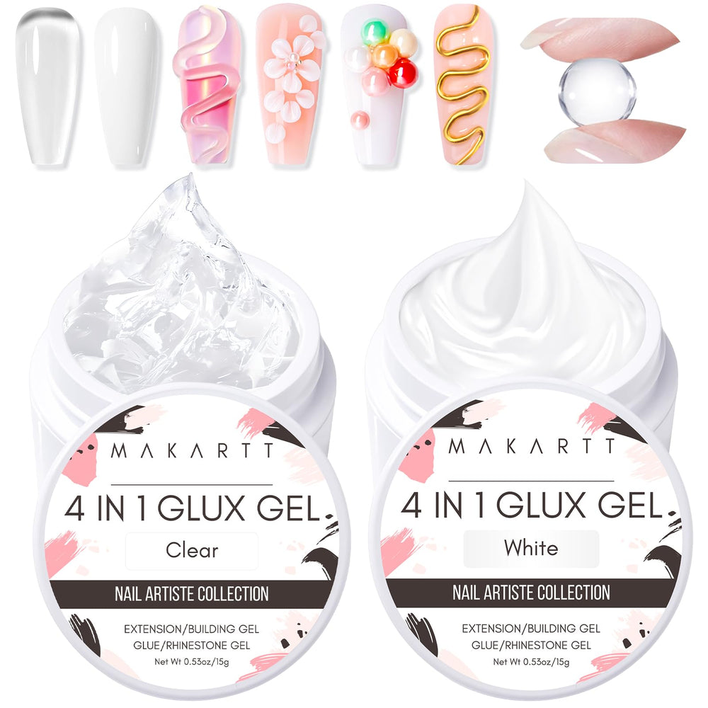 Makartt 3D Gel Nail Art kit clear jar showcases sculpting gel for 3D nail art.