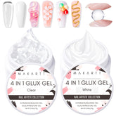 Makartt 3D Gel Nail Art kit clear jar showcases sculpting gel for 3D nail art.