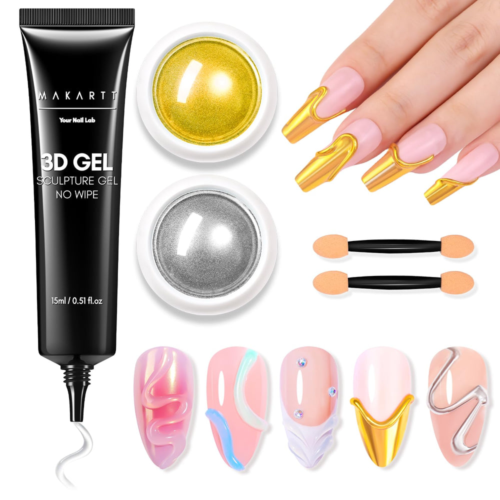 Makartt 3D gel nail art kit closeup for easy at-home DIY designs
