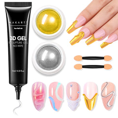Makartt 3D gel nail art kit closeup for easy at-home DIY designs