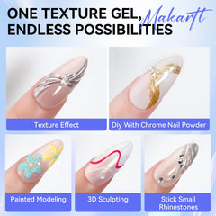 Makartt 3D Gel line-drawing focus highlights clean lines for dramatic nail art.