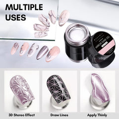 Makartt Chrome Gel Nail Polish Application Step demonstrates easy, beginner friendly chrome nail art.