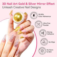 Makartt chrome nail powder set colors with salon-like shimmer