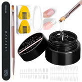 Makartt clear gel builder kit 30ml bottle shows crystal-clear gel for natural-looking extensions.