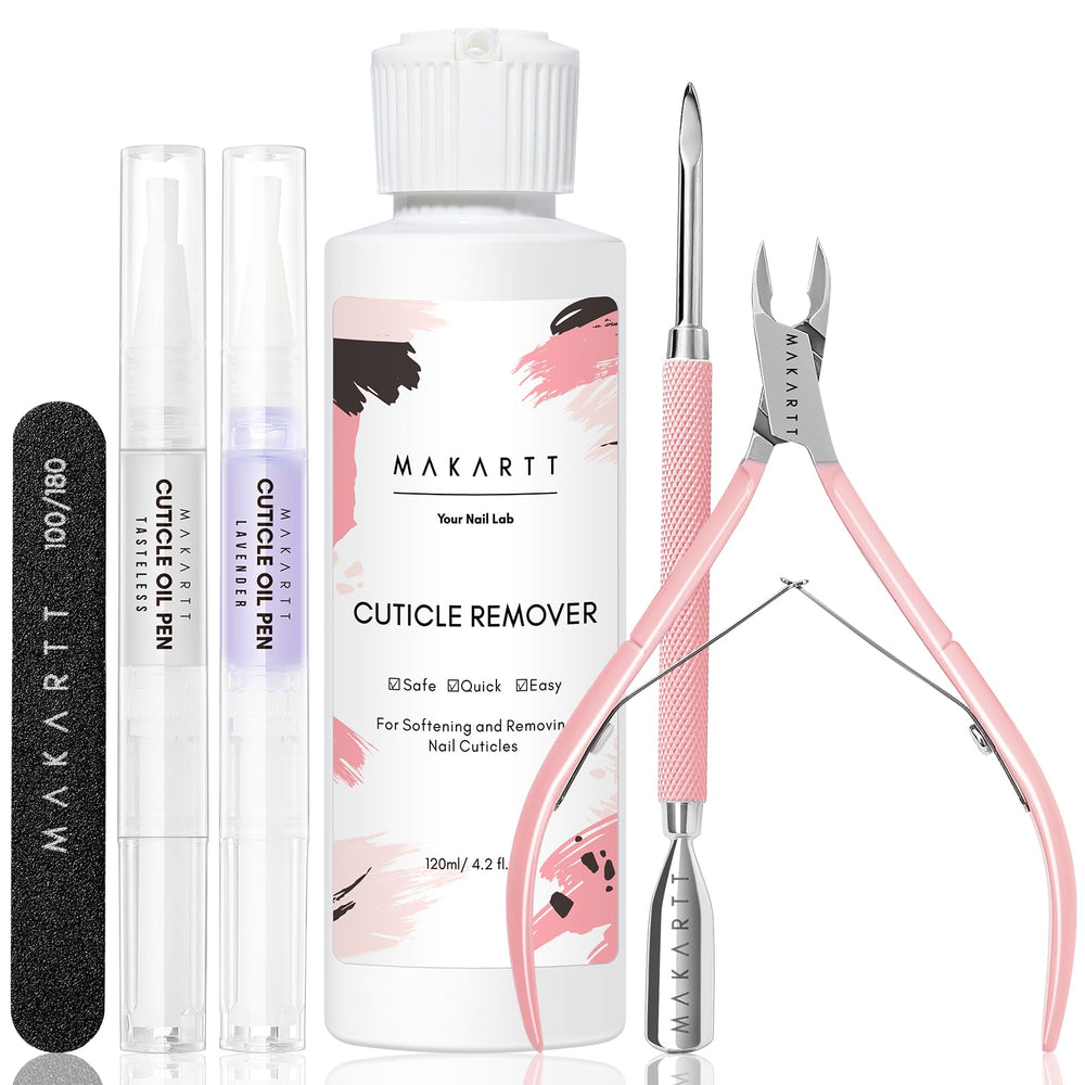 Makartt Cuticle Remover Kit bottle showing creamy remover for quick softening
