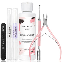 Makartt Cuticle Remover Kit bottle showing creamy remover for quick softening