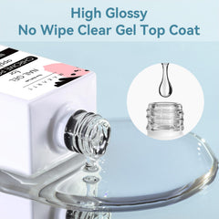 Makartt Gel Top Coat two-bottles-15ml set supports longer DIY sessions.