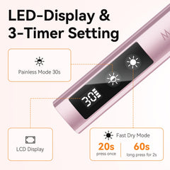 Makartt lamp with 3 timer settings for different gel thicknesses