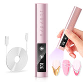 Makartt handheld UV nail lamp front view, compact design for quick at-home manicures