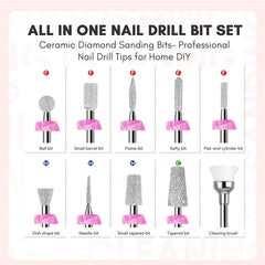 Makartt Nail Drill Bits 80 grit coarse tapered bit for natural and acrylic shaping