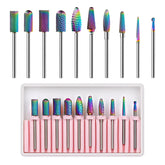 Makartt nail drill bits set flatlay for precise shaping and smoothing.