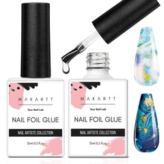 Makartt nail foil glue gel bottle close-up for durable foil transfer