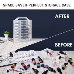 Makartt Nail Polish Organizer dust-free clear design lets you see bottles easily