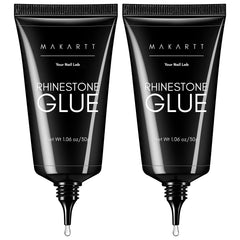 Makartt Nail Rhinestone Glue 60ml bottle pour for precise, lasting nail art.