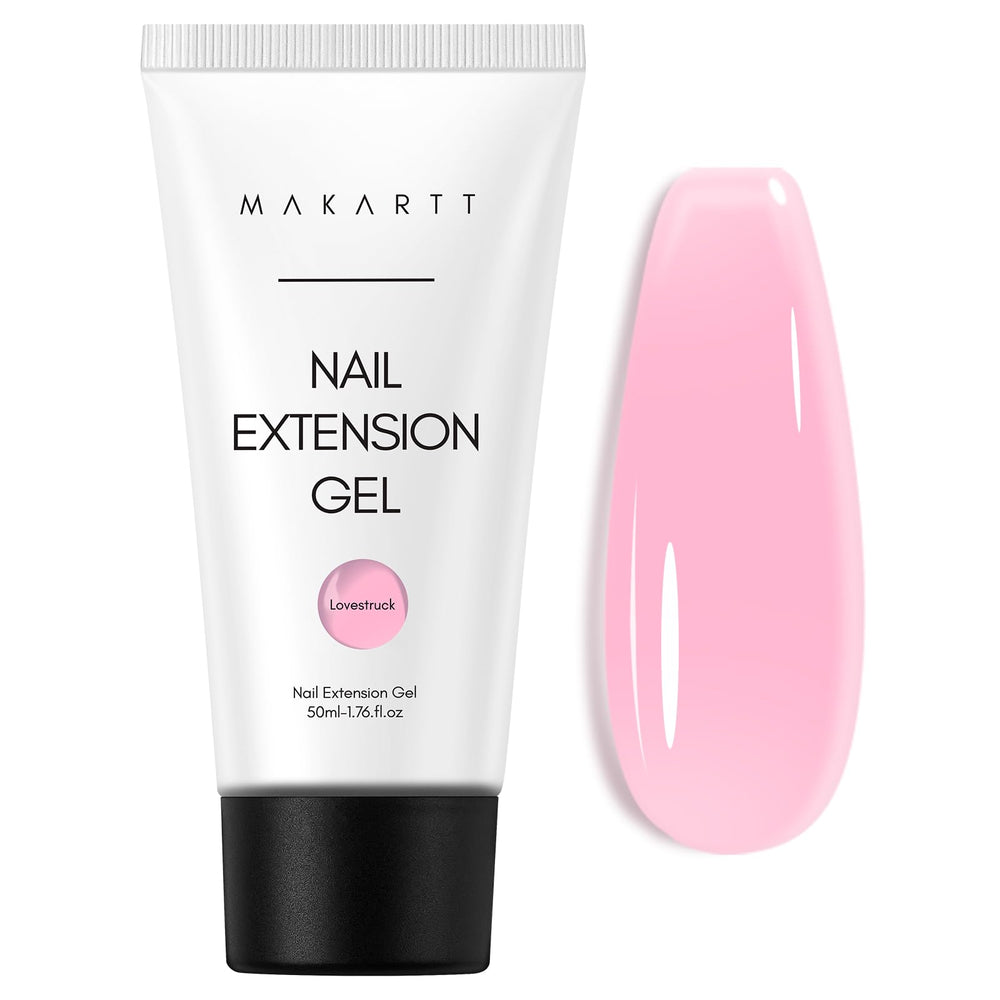 Makartt poly nail gel coral pink 50ml tube for DIY extensions.