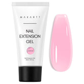 Makartt poly nail gel coral pink 50ml tube for DIY extensions.
