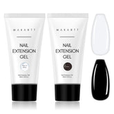 Makartt Poly Nail Gel Set black gel bottle pour for smooth base color