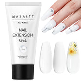 Makartt Poly Nail Gel White 50ML bottle for smooth French extensions.